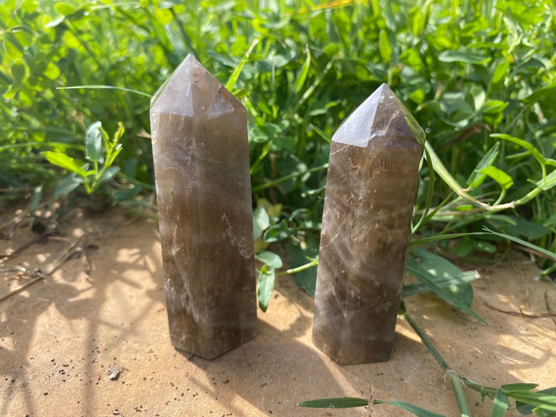 Punta generador Cuarzo Ahumado 7.5 cm